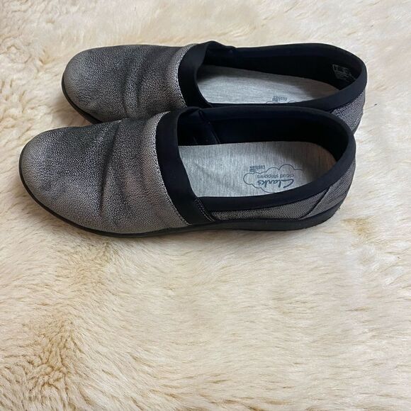 Clarks cloud steppers clogs in Black and silver size 9.5 - Picture 7 of 9